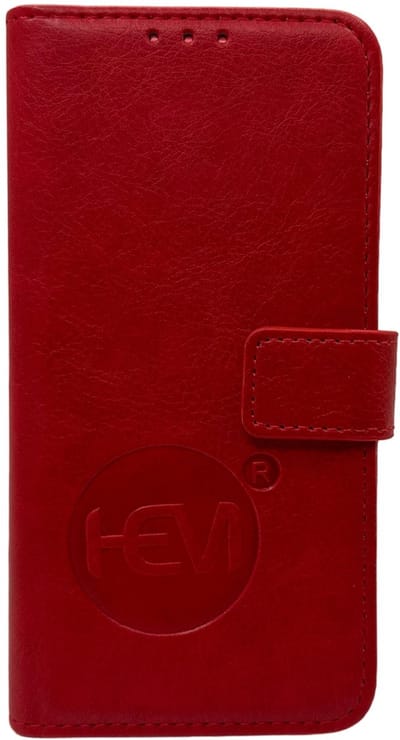HEM Lederlook Book Case geschikt voor Apple iPhone 17 Pro – Rood (Burned Red) – Luxe Portemonnee Hoesje met Pasjeshouder – Beschermende Wallet Case – Bookcase Hoes
