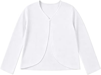 Lange Mouwen Meisjes Cardigan, Korte Gebreide Bolero voor School, Bruiloft en Verjaardag, Geschikt voor 7-14 Jaar