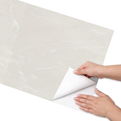 Coloray Meubel Wrap Folie - Romig Meubelfolie - 50x100 cm - Plakfolie Meubels Marmeren elegantie - Decoratiefolie Zelfklevend - Klassiek Meubelfolie - Meubelfolie Zelfklevend - Badkamer decoratie - Texturen