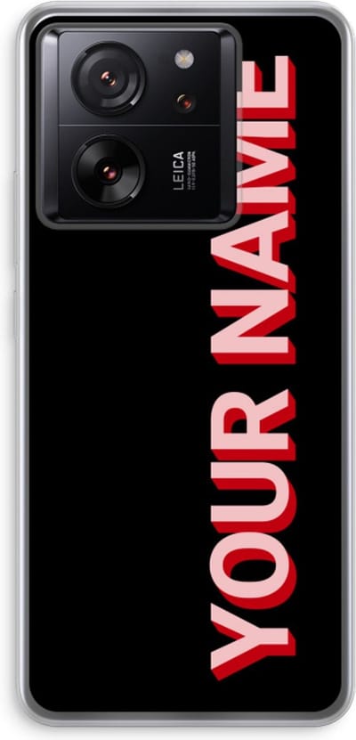 Gepersonaliseerd - Case Company® - Hoesje geschikt voor Xiaomi 13T Pro hoesje - Namecase - Soft Cover Telefoonhoesje - Bescherming aan alle Kanten en Schermrand