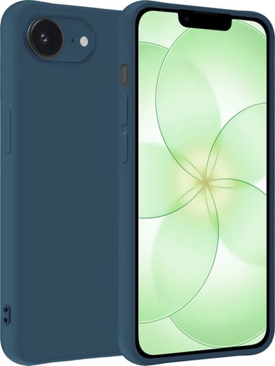 Hoesje Geschikt voor Apple iPhone 17e - Sterk & Shockproof - Hoes Cover - Siliconen Case - Donkerblauw