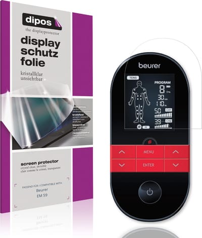 dipos – 4x Beschermfolie geschikt voor Beurer EM 59 | Krasbestendige & heldere Screenprotector Ultra-Thin