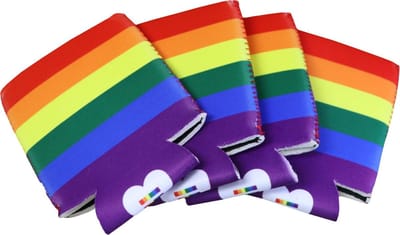 Dinilu - 4 x Blikjeskoelers Regenboogvlag voor 33cl Blikjes