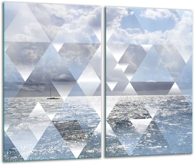 TMK ArtDeko - Snijplank - Glas - 2x 30x52 cm - Mozaïek