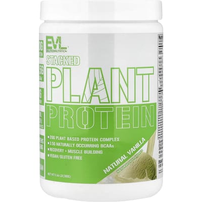 EVLution Nutrition, Stacked Plant Protein, Natuurlijke Vanille, 300g (0,66 pond)