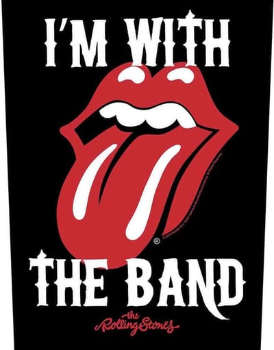 The Rolling Stones - I'm With The Band Rugpatch - Zwart