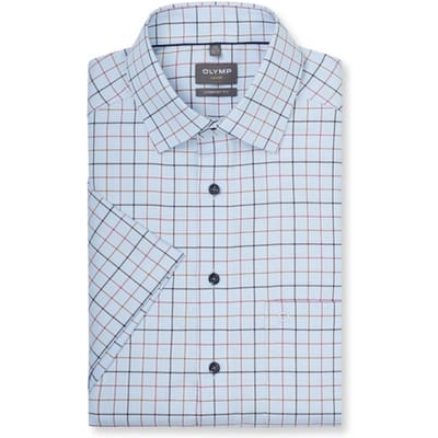 OLYMP Luxor Overhemd, Comfort Fit, New Kent, Marineblauw