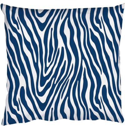Sierkussens - Kussentjes Woonkamer - 50x50 cm - Zebra - Patroon - Blauw - Beige
