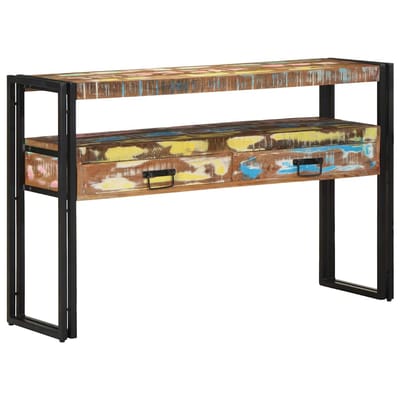vidaXL - Wandtafel - Multikleur - 120 - x - 33 - x - 75 - cm - Massief - Gerecycleerd - Hout