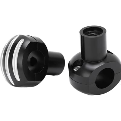 Riser de Guidon de Moto 25mm CNC Universel Collier de Guidon de Moto Tête Ronde avec Rayure Rehausseur de GuidonNoir noir
