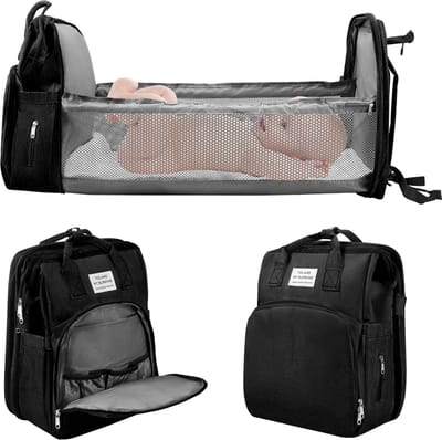 Studio Lyma Luiertas met verschoningsbed - Verschoningsmat voor onderweg - Verschoonmat - Luier rugzak - Met geïsoleerd vak flessen