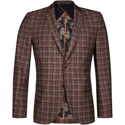 Giordano Colbert Pietro Half Lined Check Pattern Bruin / male