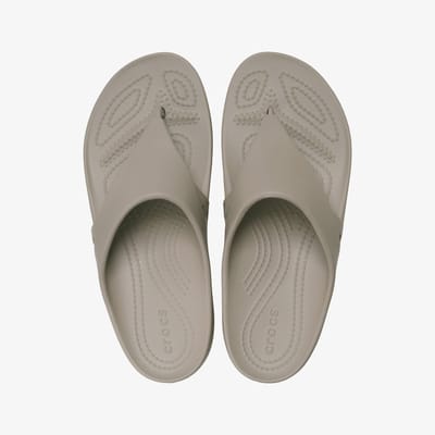 Crocs Kadee Wedge Flip dames slippers beige - Maat 36/37