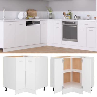 vidaXL - Hoekonderkast - Lyon - 75,5x75,5x81,5 - cm - bewerkt - hout - wit