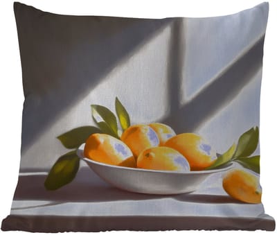 Sierkussen Buiten - Citroenen - Stilleven - Geel - 60x60 cm - Weerbestendig
