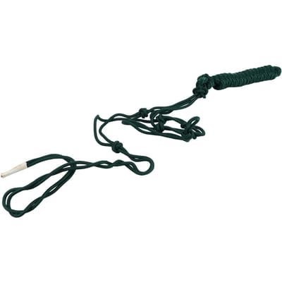 Licol en corde Multi-nœuds Sûr Portable Tressage Polyester Licol de cheval pour l'entraînement Conduite quotidienne Vert vert