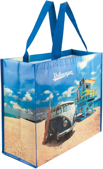 BRISA VW Collection - Volkswagen grote boodschappentas, shopper tas, strandtas (VW T1 Bulli Bus- motief)