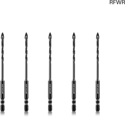 RFWR® Professionele Tegelboorbits 3mm - 5 Stuks voor Tegels, Baksteen, Glas en Hout