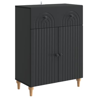 vidaXL - Dressoir - Zwart - 66 - x - 34,5 - x - 90 - cm - Bewerkt - hout