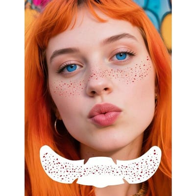1 pièce Tattoos Temporaires Visage Taches de Rousseur Brillantes, Taches de Rousseur Cœur Scintillant Imperméables Pailletés Pour Adultes, Convient Pour le Maquillage Quotidien, les Festivals QBT-032