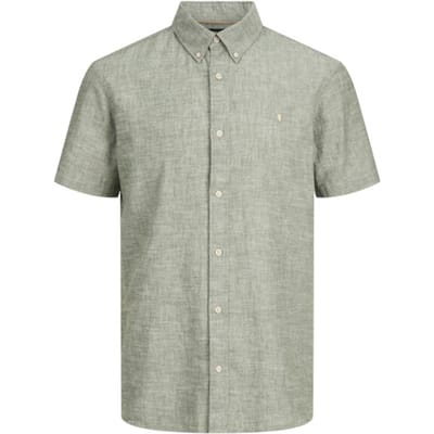 JACK&JONES PREMIUM - JPRBLUSUMMER LIN. BL. SHIELD SS SHIRT SN Heren Overhemd