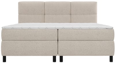 Vente-unique Boxspringbed stof beige 2 x 80 x 200 cm