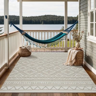 Stevig Buitentapijt voor Binnen en Buiten - Modern Design in Vintage-Look (160 x 220 cm)