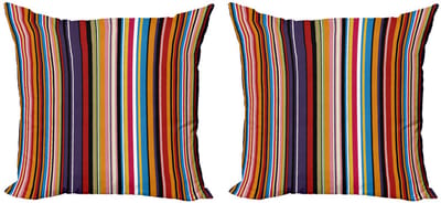 ABAKUHAUS Abstrakt Kussenhoes Set – 2x50x50 cm – Multicolor, Dubbelzijdig bedrukt