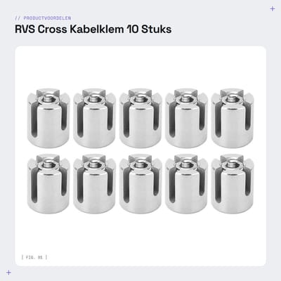 Dailygoods- Kabelklem 10 Stuks - Roestvrij Staal - Draadklemmen - Kabelverbinder - Buiten/ Binnen Gebruik - Eenvoudige Installatie - Draadklem
