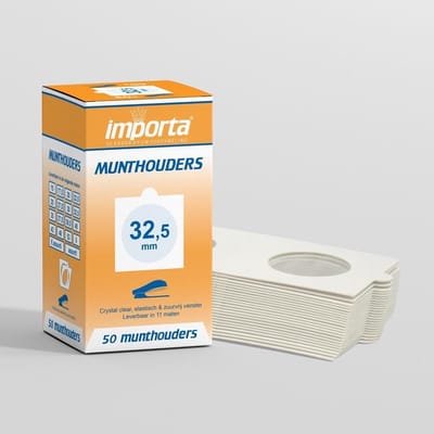Importa Munthouders om te nieten 32,5mm - 50 stuks