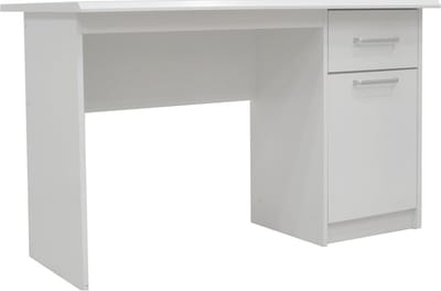 Interiax Bureau Jaxx - Wit, 1 Schuif 1 Deur, MDF
