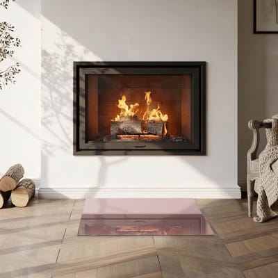 Coloray Vloerplaat Houtkachel - Vloerplaat voor Houtkachel - 60 cm x 40 cm - Vloerplaat Open Haard - Roze Vloerplaat Kachel - Onderplaat - Plaat voor Onder Kachel - Kachel Vloerplaat - Onderplaat Voor Houtkachel