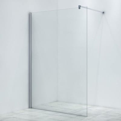 FugaFlow Eccelente Vetro Inloopdouche - 180x200cm - helder glas - chroom