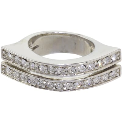 Behave – ring – Transparant – Zilverkleur – Geometrisch design – Kristalaccenten – Modern