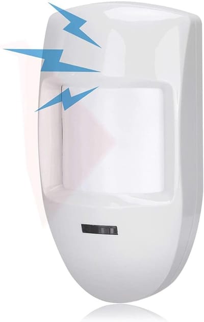 Mmgoqqt-12V bekabelde dubbele PIR-bewegingsmelder - infraroodsensoralarm - huisbeveiligingssysteem voor winkels/woningen/kantoorgebouwen/fabrieken