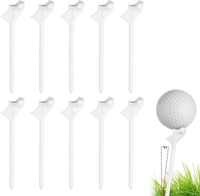 Set van 10 Professionele Golf Tees van Plastic - Ideaal voor Golf Simulator en Trainingsoefeningen op het Golfveld, Geschikt voor Buiten en Binnengebruik