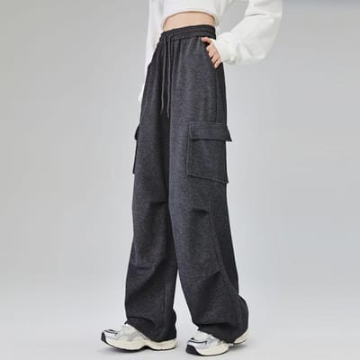 Casual Sportbroek Werkbroek Nieuwe Lente en Zomer Hoge taille Slankmakend Rechte Wijde pijpen 4XL
