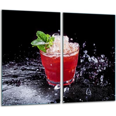 TMK ArtDeko Drink - Snijplank - Glas - Inductiegeschikt - Kleurrijk Design