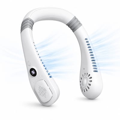 USB Oplaadbare Nekventilator - Handsfree, Sterke Wind, Mini & Draagbaar - voor Buiten - 1 Stuk
