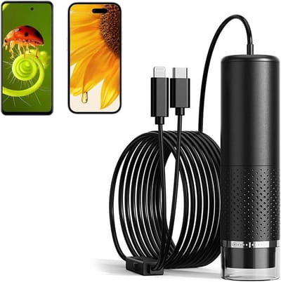 Draagbare digitale microscoop met 50x tot 1600x vergroting en 2.0 MP camera, geschikt voor Android en iPhone