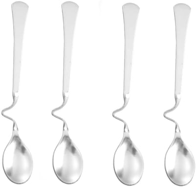 JHUBERS- Lepelset 10 Stuks - Roestvrij Stalen Lepels - Koffielepel/Honinglepel - Hoogglans Gepolijst - Antislip Handvat - Vaatwasserbestendig - Theelepel