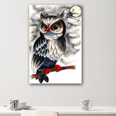 5D Diy Broderies Diamanten Uil Handgeschilderde Diamant Cadeau Mozaïek Diamant Schilderij Volledige Borduurwerk 20X30 gray