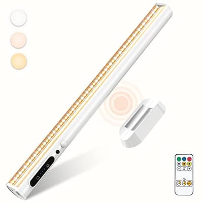 Oplaadbare LED Lamp met Bewegingssensor en Afstandsbediening - Draadloos, 4000 mAh, 3 Verlichtingsmodi voor Slaapkamer, Woonkamer, Keuken en Badkamer