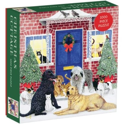 Christmas Cottage Square Boxed 1000 Piece Puzzle - Galison