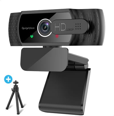 Full HD Webcam met Ruisvrije Microfoon - Incl. Tripod en Webcam Cover - 1080P - Voor Laptop en PC - Windows en Mac