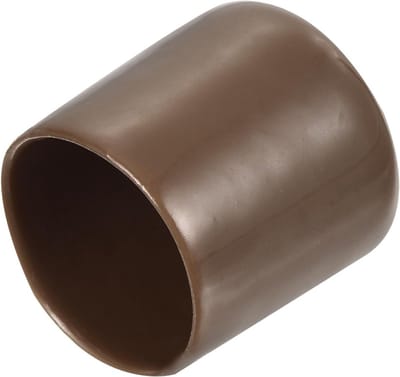 25 Stuks Ronde Rubberen Eindkappen 25 mm Bruin - Beschermdoppen voor Poten en Buis