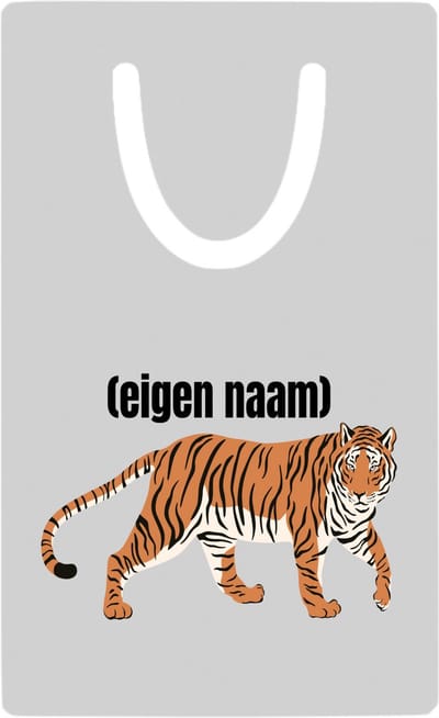 Hacebo® - tijger met eigen naam metalen boekenlegger - Tijger - dieren liefhebber - iemand die houdt van tijgers - verjaardag - cadeau - kado - geschenk Bladwijzer boekenleggers - 7.6 cm x 5cm