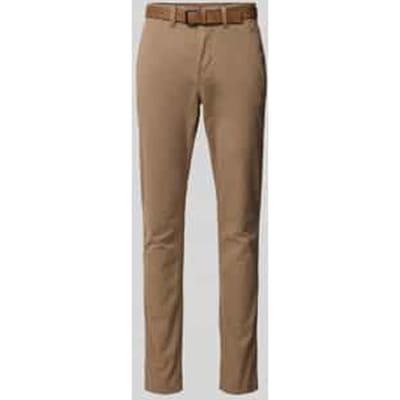 Tom Tailor Denim - Slim-fit chino met riem - Maat 28/32 - Honey Camel beige