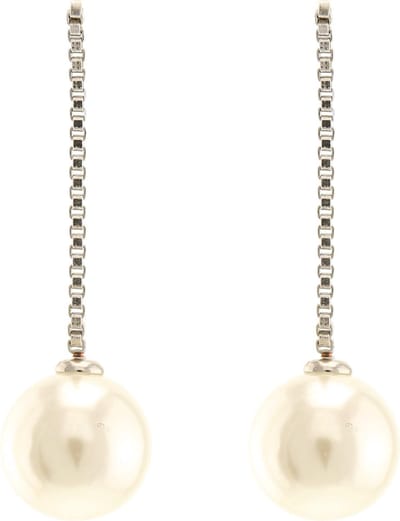 Behave - Dames oorbellen - Zilverkleur parelhanger stijlvol - Klassiek 3 cm