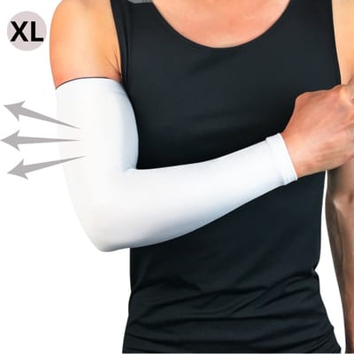 Livano Polswarmers - Armwarmers Dames - Duimopening - Wol - Armstukken - Winter - Wit - Maat XL